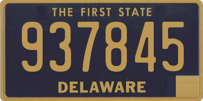 DE license plate 937845