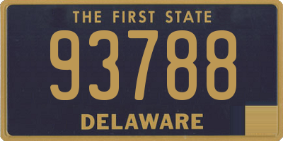 DE license plate 93788