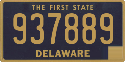 DE license plate 937889