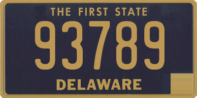 DE license plate 93789