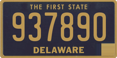DE license plate 937890