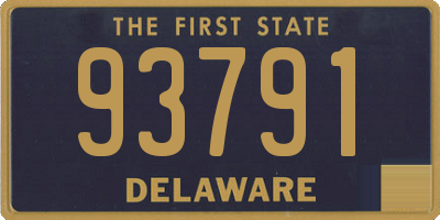 DE license plate 93791