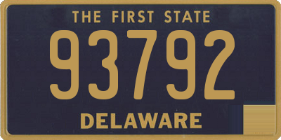 DE license plate 93792