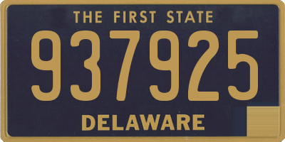 DE license plate 937925