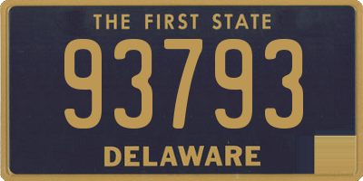 DE license plate 93793