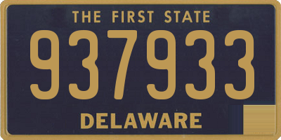 DE license plate 937933