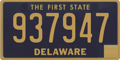 DE license plate 937947