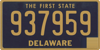 DE license plate 937959