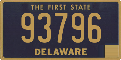 DE license plate 93796