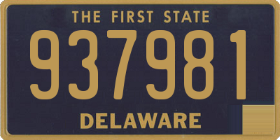 DE license plate 937981