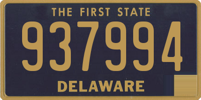 DE license plate 937994