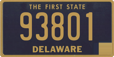 DE license plate 93801