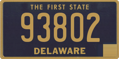 DE license plate 93802