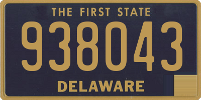 DE license plate 938043