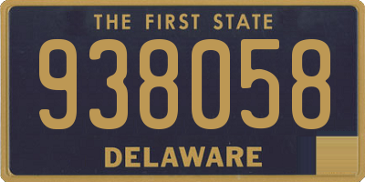 DE license plate 938058