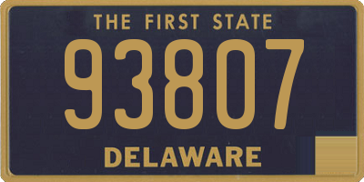 DE license plate 93807