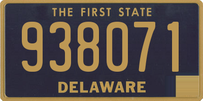 DE license plate 938071