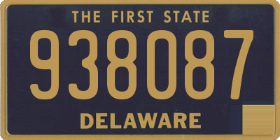 DE license plate 938087