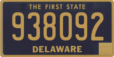 DE license plate 938092