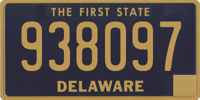 DE license plate 938097