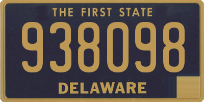 DE license plate 938098