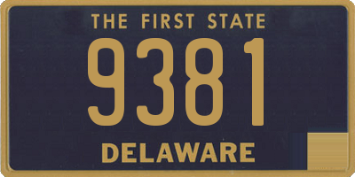 DE license plate 9381