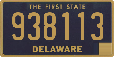 DE license plate 938113
