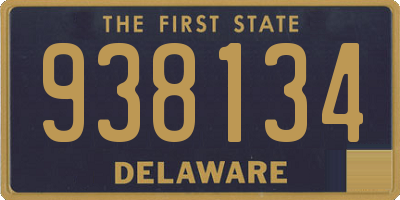 DE license plate 938134