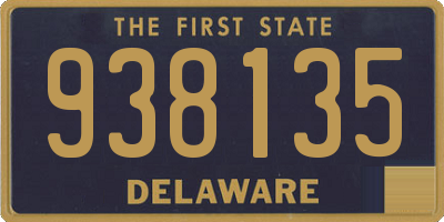 DE license plate 938135