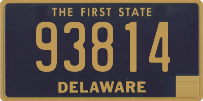 DE license plate 93814