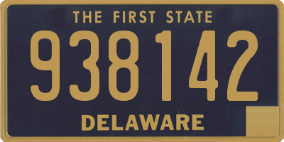 DE license plate 938142