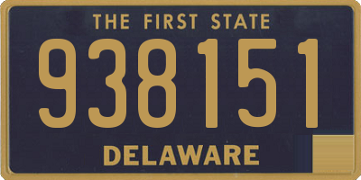 DE license plate 938151