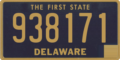 DE license plate 938171