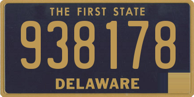 DE license plate 938178