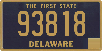 DE license plate 93818