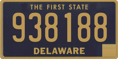 DE license plate 938188