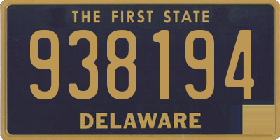 DE license plate 938194