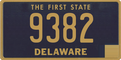 DE license plate 9382