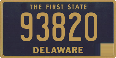 DE license plate 93820