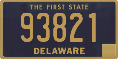 DE license plate 93821