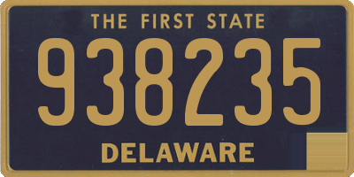 DE license plate 938235