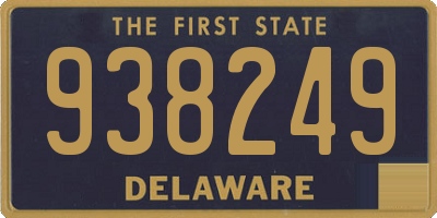 DE license plate 938249