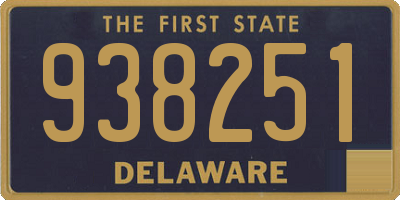 DE license plate 938251