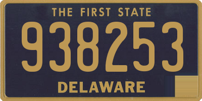 DE license plate 938253