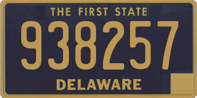DE license plate 938257