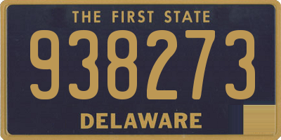 DE license plate 938273