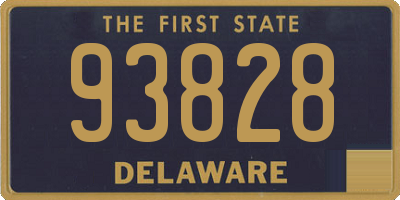 DE license plate 93828