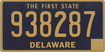 DE license plate 938287
