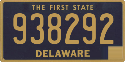 DE license plate 938292