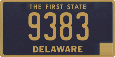 DE license plate 9383